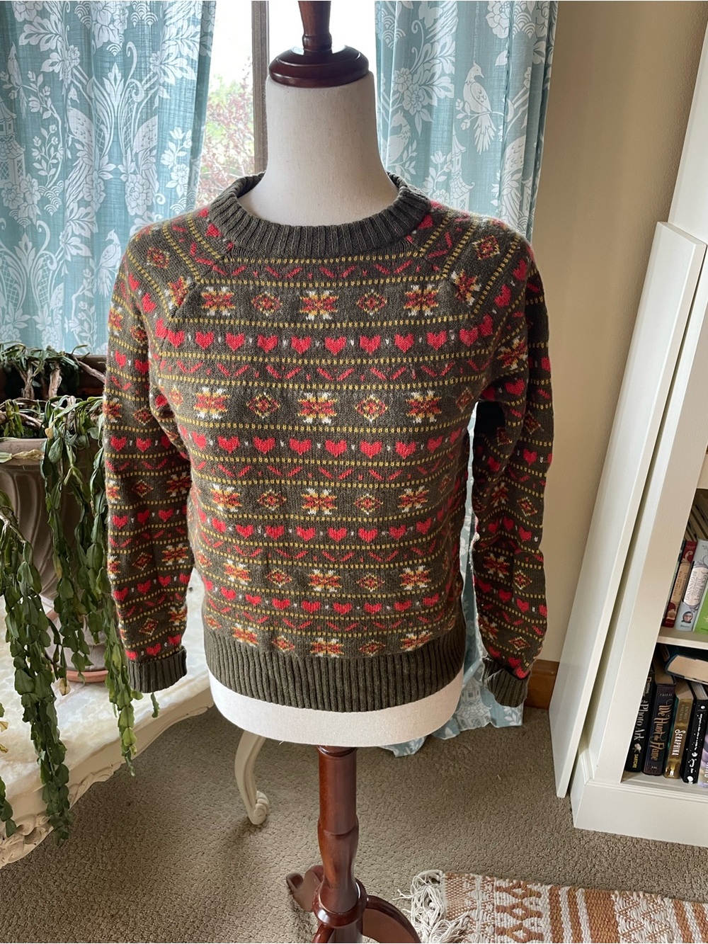 TOAD&CO fair isle nordic style wool blend sweater
